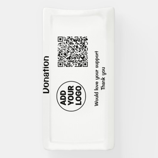 Einfache minimale q r Code hinzufügen Logo Social Banner (Vertikal)