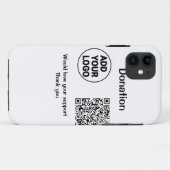 Einfache minimale q r Code hinzufügen Logo Social  Case-Mate iPhone Hülle (Rückseite (Horizontal))