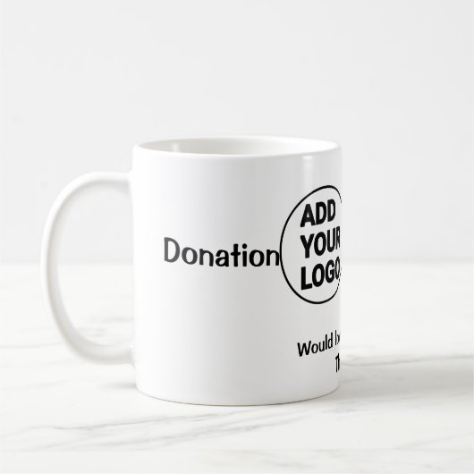 Einfache minimale q r Code hinzufügen Logo Social  Kaffeetasse (Links)