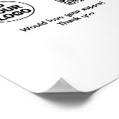 Einfache minimale q r Code hinzufügen Logo Social Poster (Ecke)