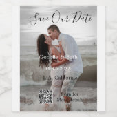 Einfache minimale QR-Scan-Code-Details zum Speiche Weinetikett (Einzelnes Label)