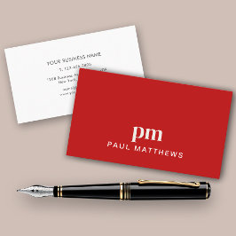 Einfache minimale Red Business Card Visitenkarte