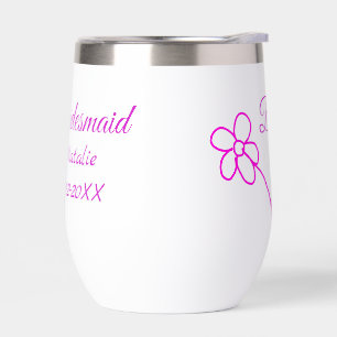 Einfache minimale rosa Bridesaid fügen den Text fü