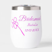 Einfache minimale rosa Bridesaid fügen den Text fü (Vorderseite)