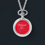 Einfache minimale rosa Bridesaid fügen den Text fü Armbanduhr<br><div class="desc">Entwurf</div>