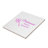 Einfache minimale rosa Bridesaid fügen den Text fü Fliese (Seite)