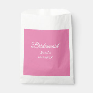 Einfache minimale rosa Bridesaid fügen den Text fü Geschenktütchen