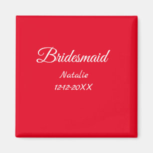 Einfache minimale rosa Bridesaid fügen den Text fü Magnet