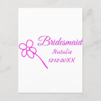Einfache minimale rosa Bridesaid fügen den Text fü