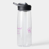 Einfache minimale rosa Bridesaid fügen den Text fü Trinkflasche (Rechts)