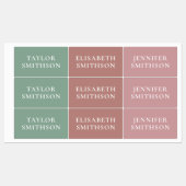 Einfache minimale Rosa und Grün Hinzufügen Ihrer N Etiketten (Blatt)