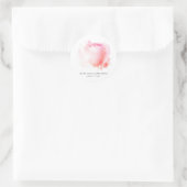 "Einfache Minimale Rose Blumenpaare Runder Aufkleber (Tasche)