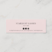 Einfache minimale Rose Kontakt mit uns Einfügen Mini Visitenkarte (Rückseite)