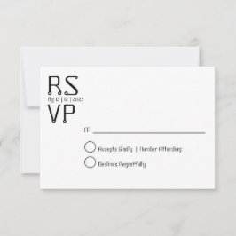 Einfache Minimale Rsvp-Karte Einladung