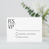 Einfache Minimale Rsvp-Karte Einladung (Stehend Vorderseite)