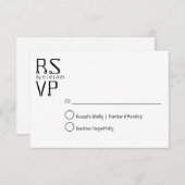 Einfache Minimale Rsvp-Karte Einladung (Vorne/Hinten)