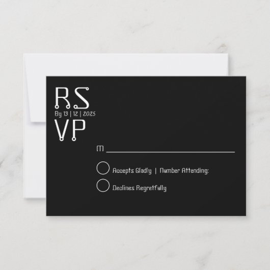 Einfache Minimale Rsvp-Karte Einladung (Vorderseite)