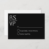Einfache Minimale Rsvp-Karte Einladung (Vorne/Hinten)