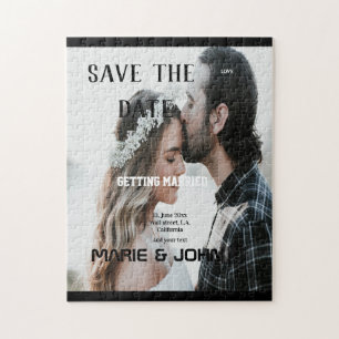 einfache minimale "Save the Date"-Magazincover-Vor Puzzle