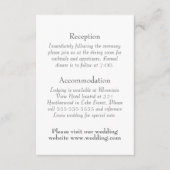 Einfache, minimale, schreibgeschützte Hochzeitsdet Begleitkarte (Vorderseite)