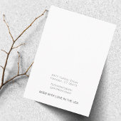 Einfache minimale Schwarz-Weiß-Anzeige Visitenkarte