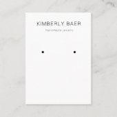 Einfache minimale Schwarz-Weiß-Anzeige Visitenkarte (Vorderseite)