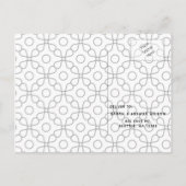 Einfache Minimale Schwarz-Weiß-Kalligrafie-Hochzei Einladungspostkarte (Rückseite)