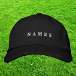 Einfache minimale Schwarze Benutzerdefiniert Hinzu Bestickte Baseballkappe<br><div class="desc">Einfache Black Hat Custom Fügen Sie Ihren Namen Elegant Design für jedermann.</div>