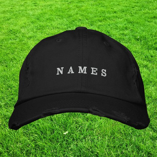 Einfache minimale Schwarze Benutzerdefiniert Hinzu Bestickte Baseballkappe