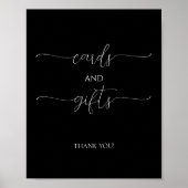 Einfache minimale Script-Brautparty-Karten und Ges Poster (Vorne)