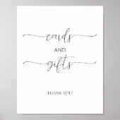 Einfache minimale Script-Brautparty-Karten und Ges Poster (Vorne)