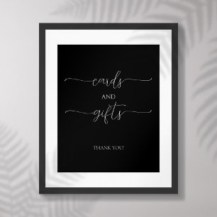 Einfache minimale Script-Brautparty-Karten und Ges Poster