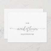 Einfache Minimale Script-Trauzeugin dank YouCard Einladung (Vorne/Hinten)