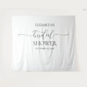 Einfache minimale Skript-Brautparty-Hintergrund Wandteppich (Vorderseite (Horizontal))