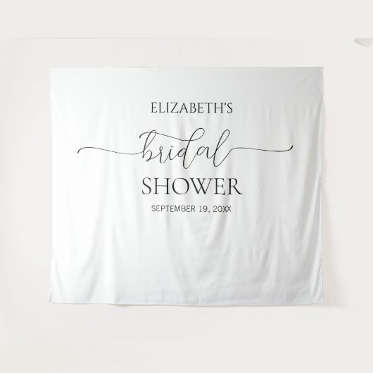 Einfache minimale Skript-Brautparty-Hintergrund Wandteppich (Vorderseite (Horizontal))