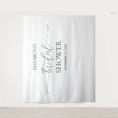 Einfache minimale Skript-Brautparty-Hintergrund Wandteppich (Vorderseite)