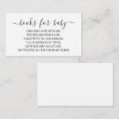 Einfache minimale Skriptbücher für Babydusche Mode Begleitkarte (Vorne/Hinten)