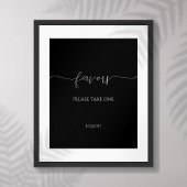 Einfache minimale Skriptfavoriten Signierung Poster