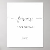 Einfache minimale Skriptfavoriten Signierung Poster (Vorne)