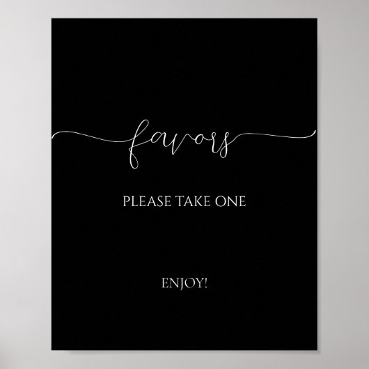 Einfache minimale Skriptfavoriten Signierung Poster (Vorne)