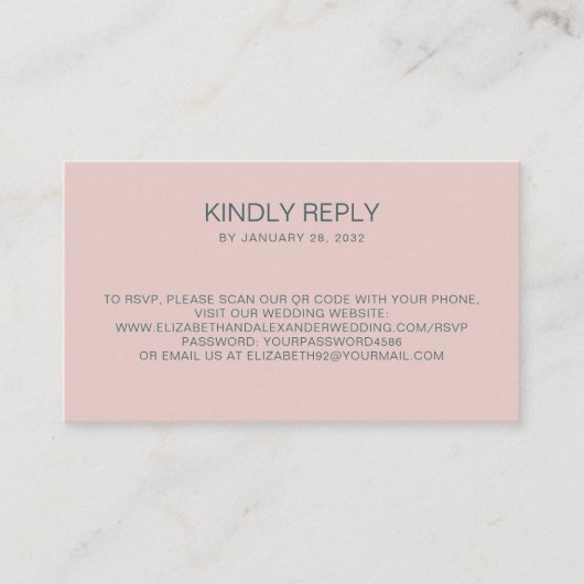 Einfache minimale staubige QR-UAWG Begleitkarte (Vorderseite)