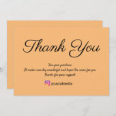 einfache minimale Textstil Vielen Dank Dankeskarte (Vorne/Hinten)