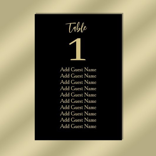 Einfache minimale Tischnummer