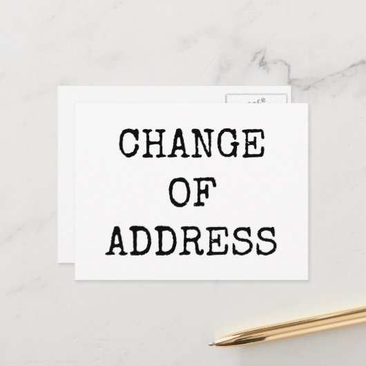 Einfache minimale Typografie-Änderung der Adressve Postkarte (Vorderseite/Rückseite Beispiel)