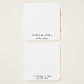 Einfache minimale Typografie-Earring-Display-Karte (Vorne & Hinten)