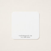 Einfache minimale Typografie-Earring-Display-Karte (Rückseite)