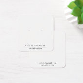 Einfache minimale Typografie-Earring-Display-Karte (Schreibtisch)