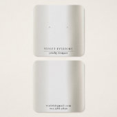 Einfache minimale Typografie-Earring-Display-Karte (Vorne & Hinten)