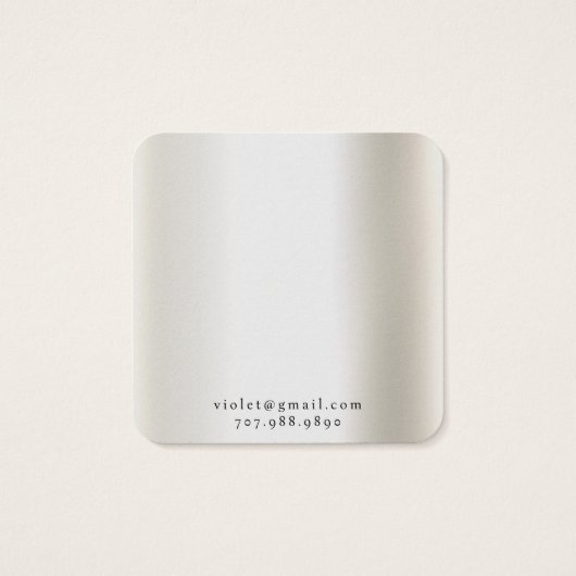 Einfache minimale Typografie-Earring-Display-Karte (Rückseite)