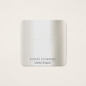 Einfache minimale Typografie-Earring-Display-Karte (Vorderseite)